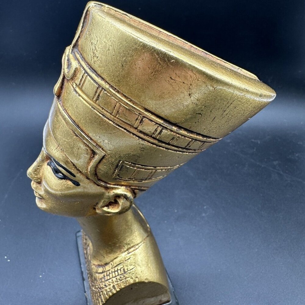Queen NEFERTITI Bust Egyptian Statue AGI Artisans Guild International Vtg 1970s - Picture 14 of 15